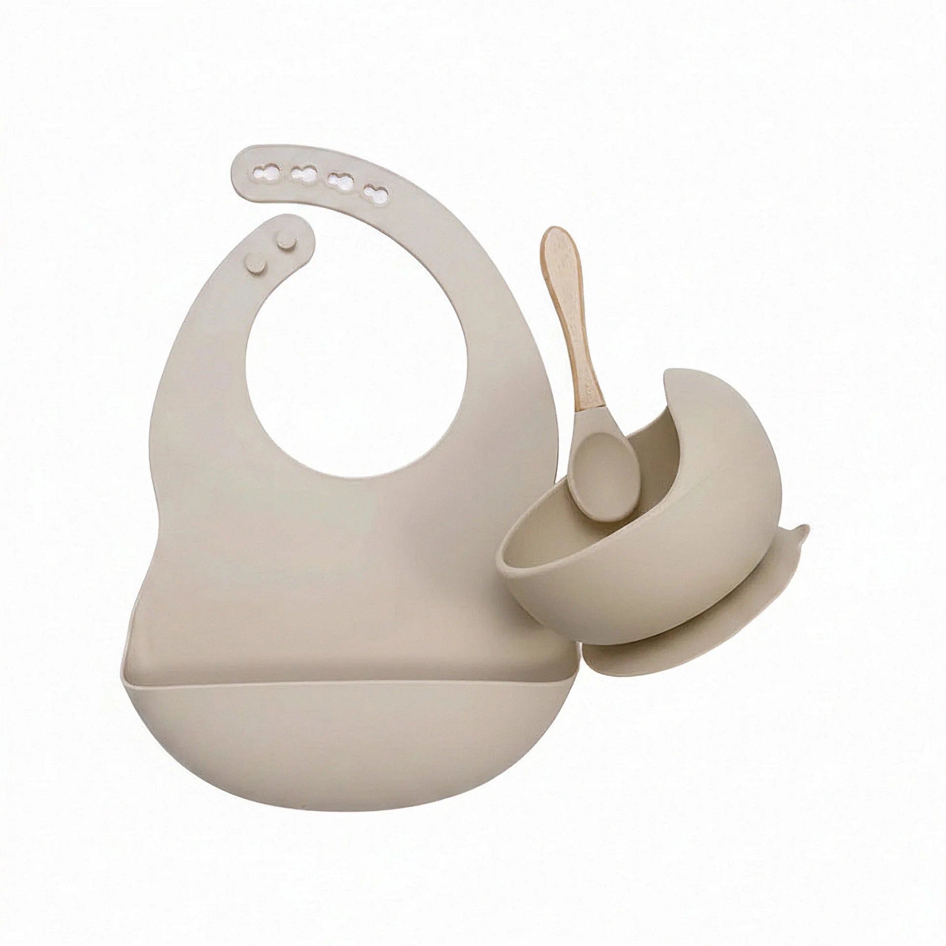 3 Piece Silicone Baby Feeding Set For Mess Free Mealtime