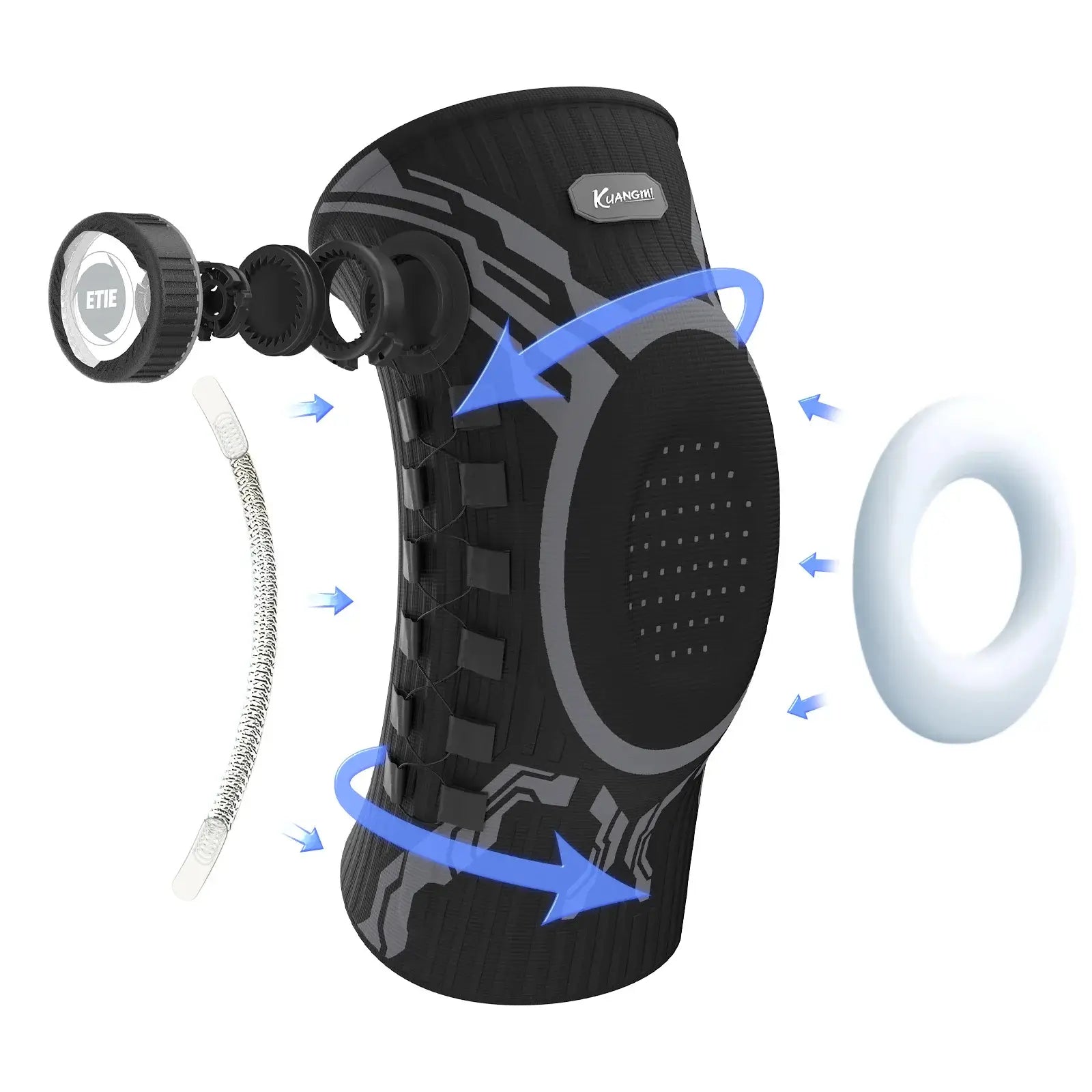 Flexible Knee Brace With Patella Support And Stabilizer Fit