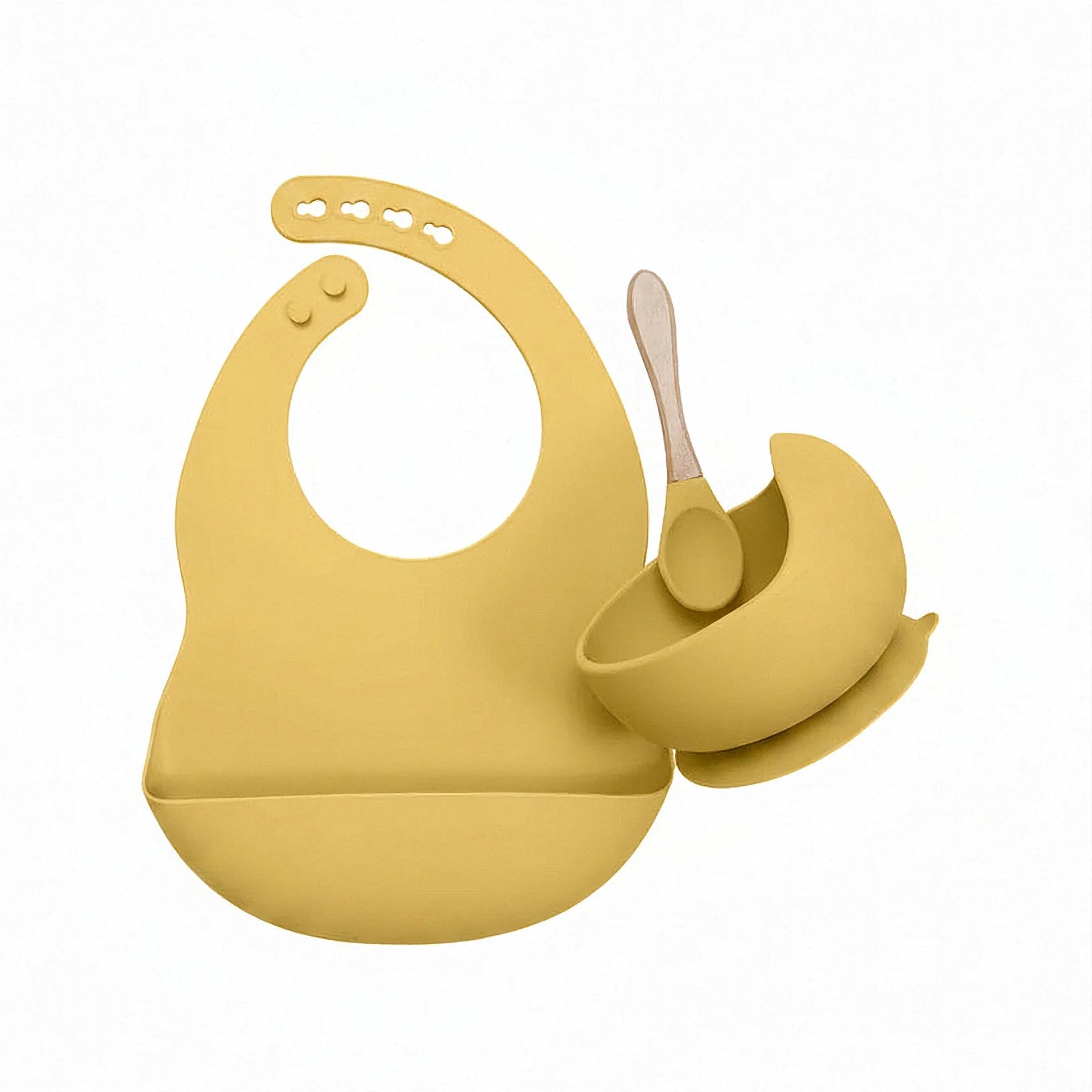 3 Piece Silicone Baby Feeding Set For Mess Free Mealtime
