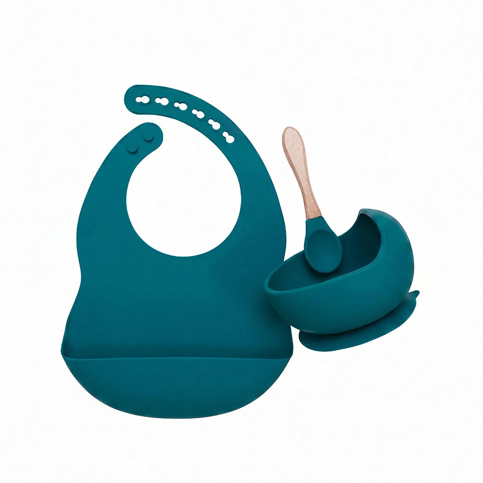 3 Piece Silicone Baby Feeding Set For Mess Free Mealtime