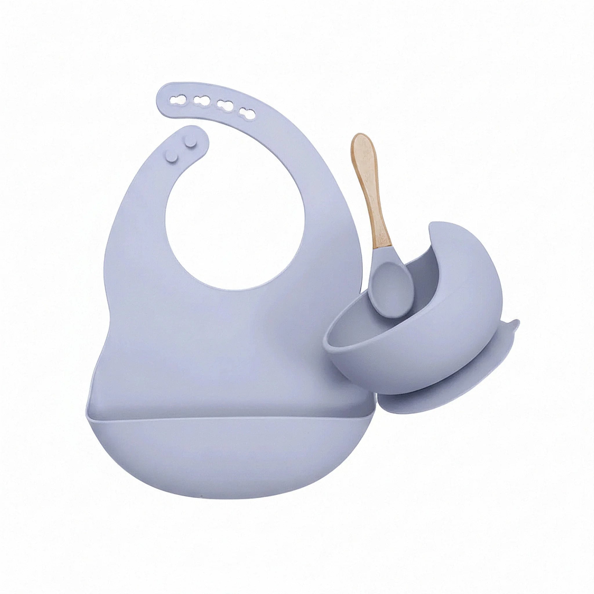 3 Piece Silicone Baby Feeding Set For Mess Free Mealtime