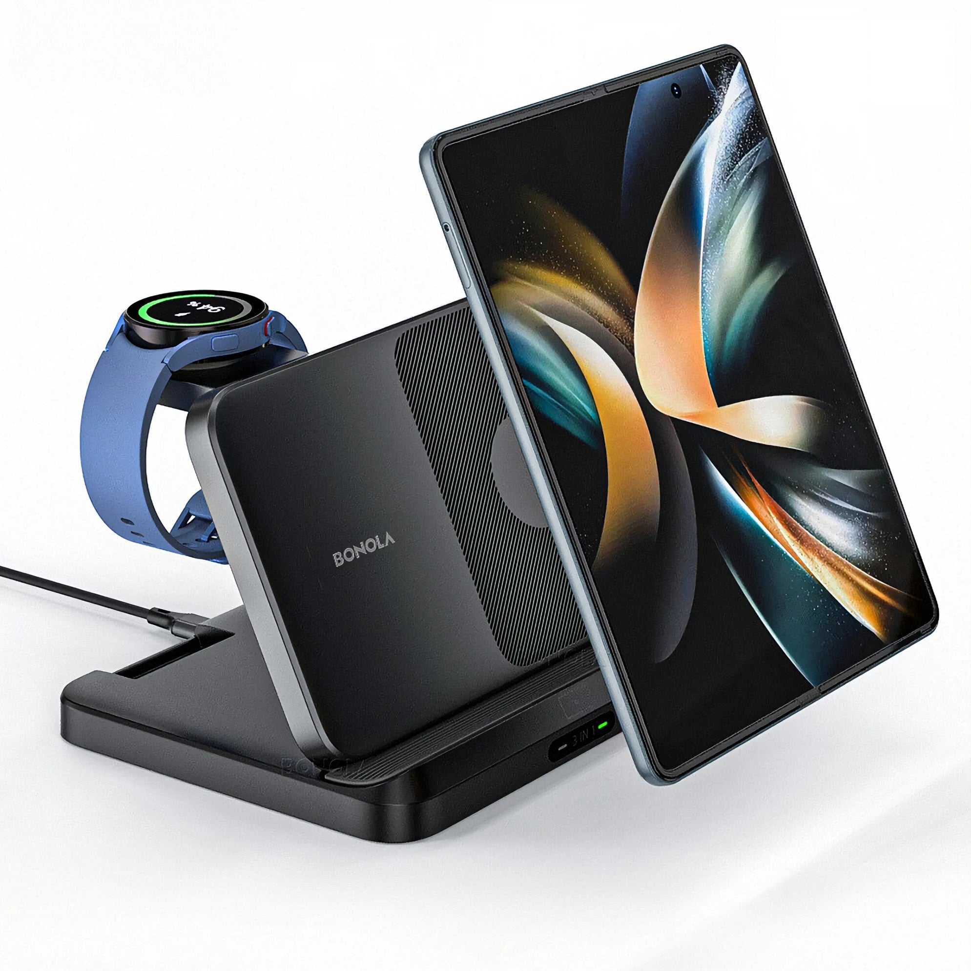 3 In 1 Foldable Wireless Charging Station For Samsung Galaxy