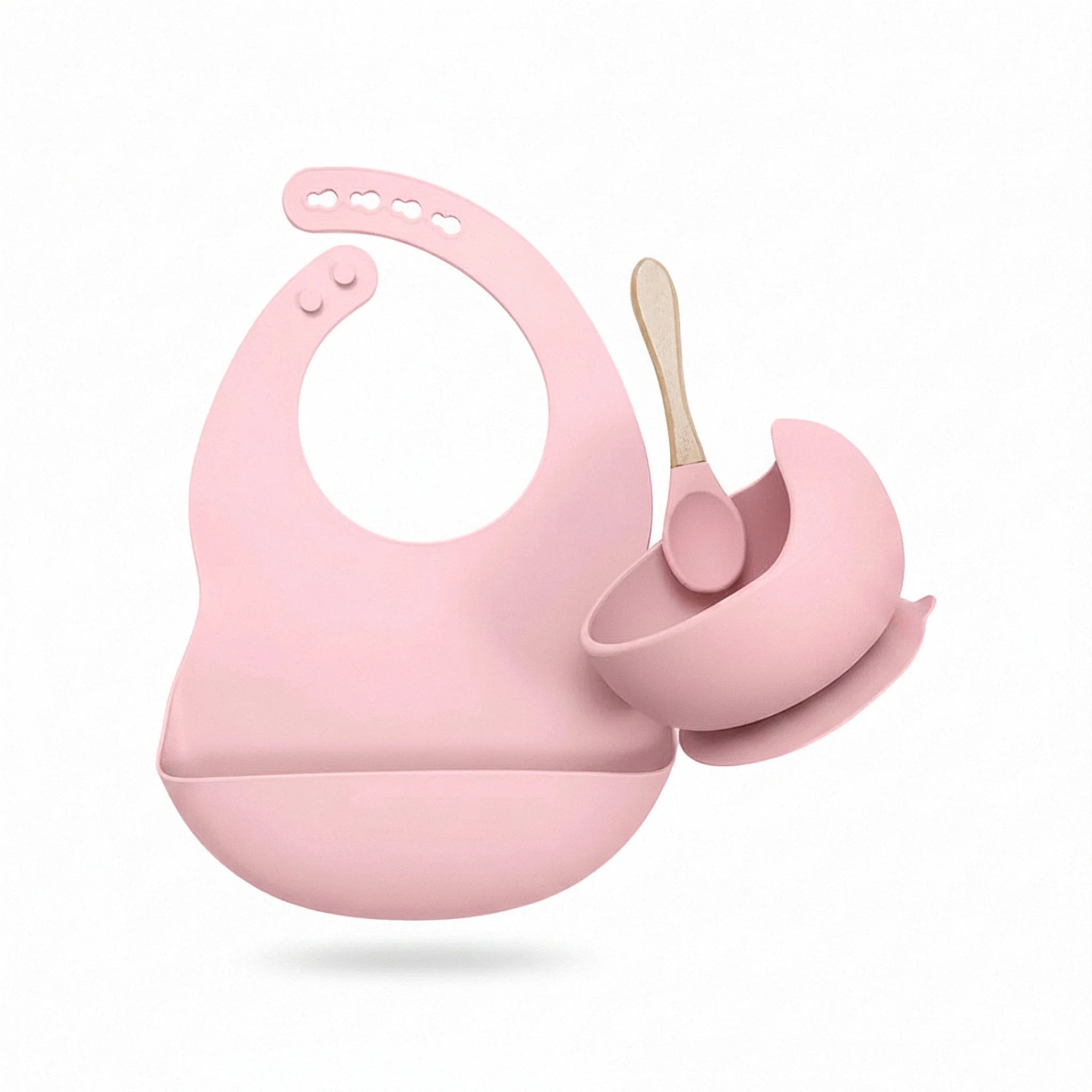 3 Piece Silicone Baby Feeding Set For Mess Free Mealtime