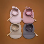 3 Piece Silicone Baby Feeding Set For Mess Free Mealtime