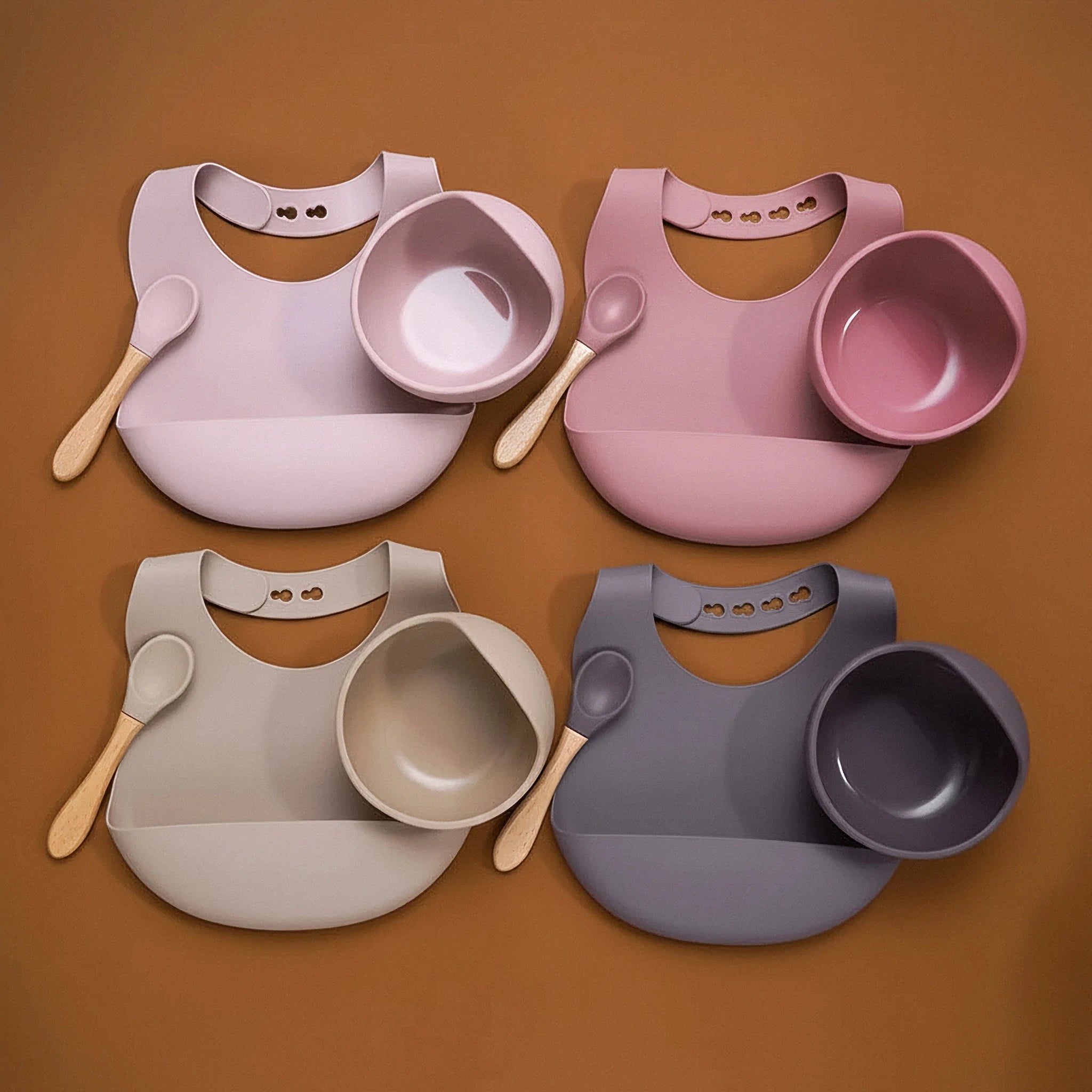 3 Piece Silicone Baby Feeding Set For Mess Free Mealtime