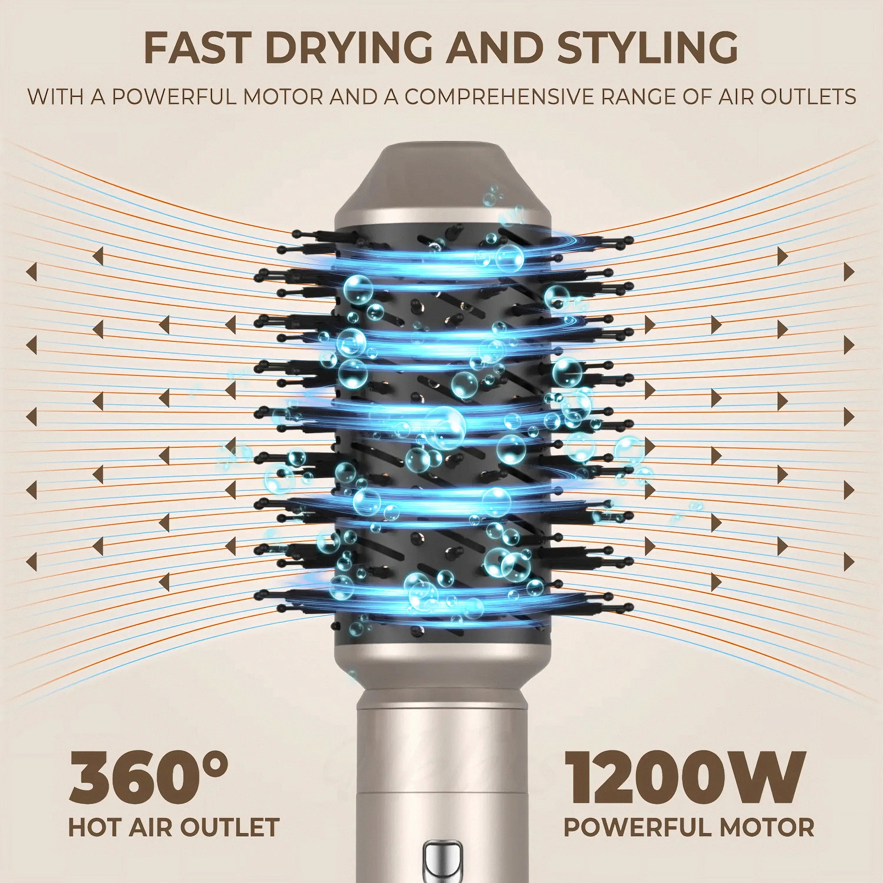 6 In 1 Hair Dryer Brush And Volumizer For Salon Style Results