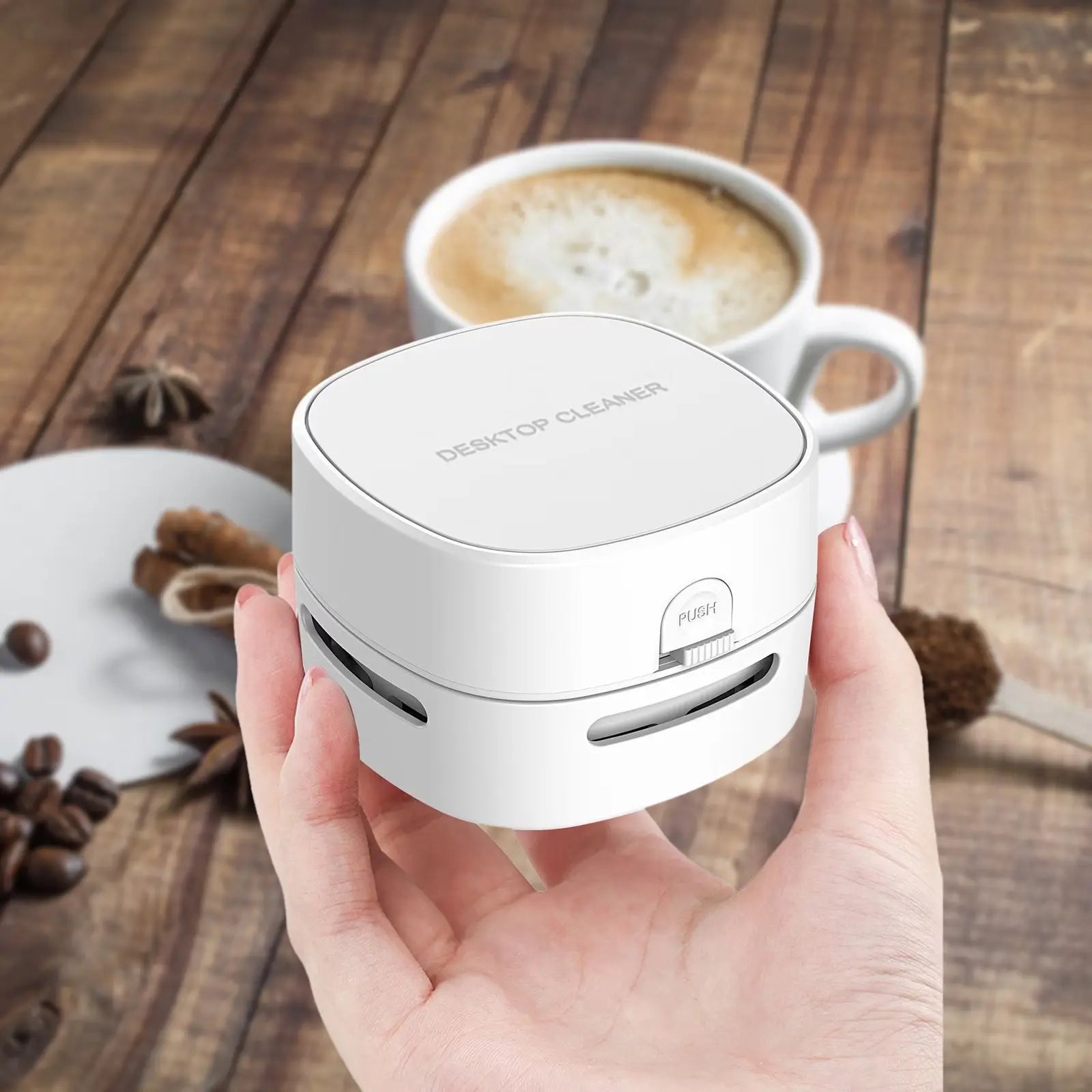 360° Rotating Mini Vacuum Cleaner For Table With Powerful Suction