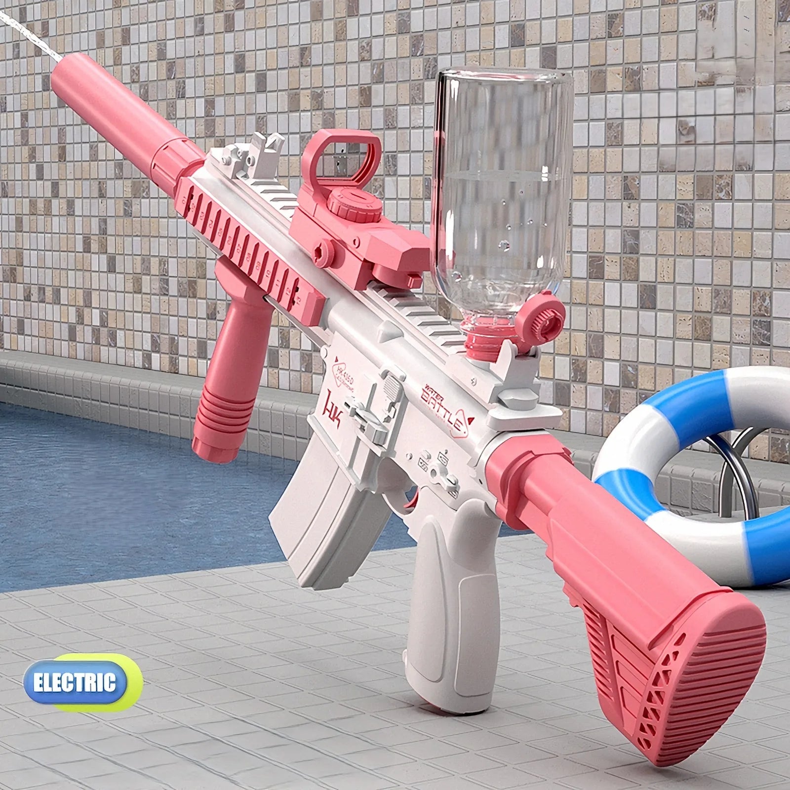 New Rechargeable Electric Water Gun Automatic Squirt Rifle Toy Gun