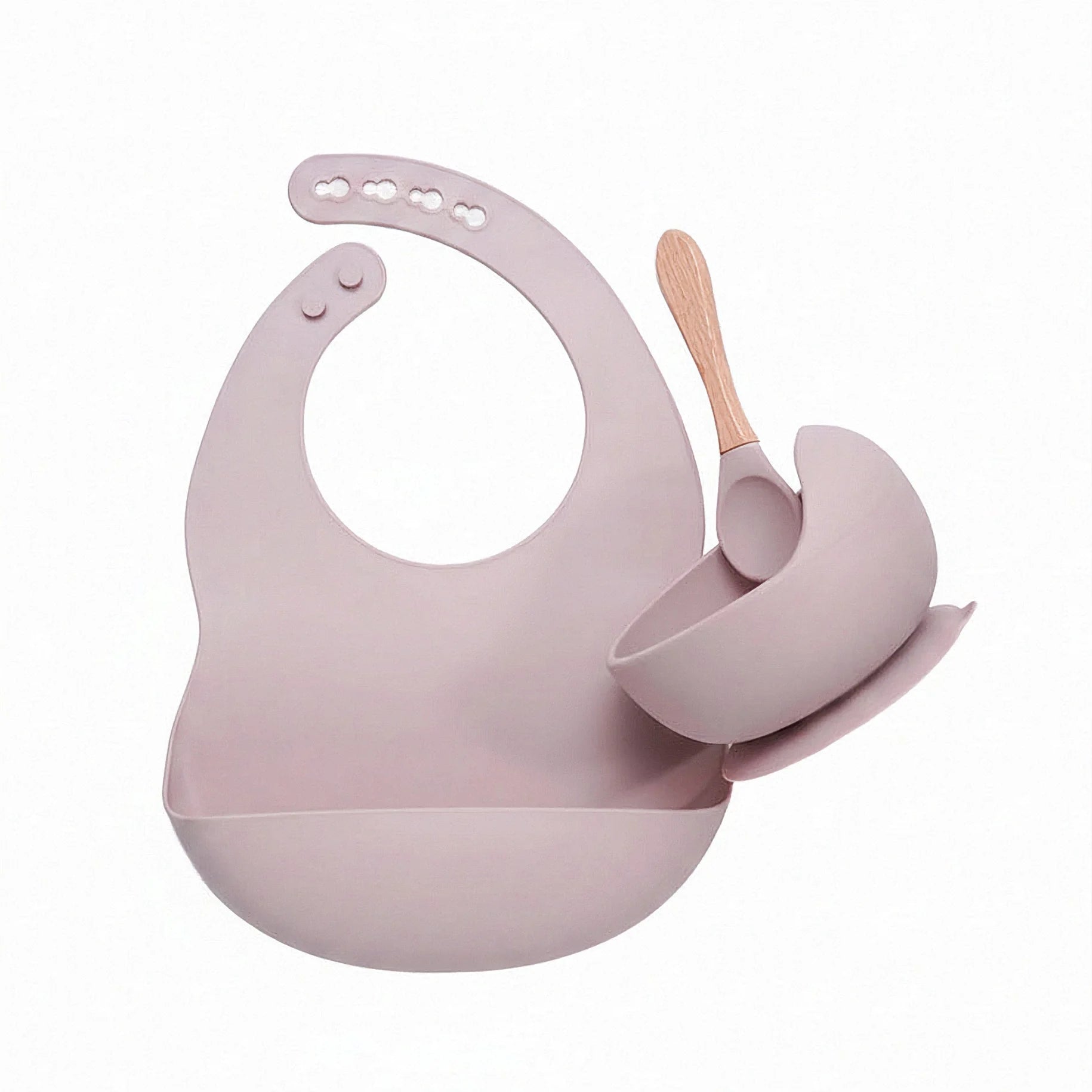 3 Piece Silicone Baby Feeding Set For Mess Free Mealtime