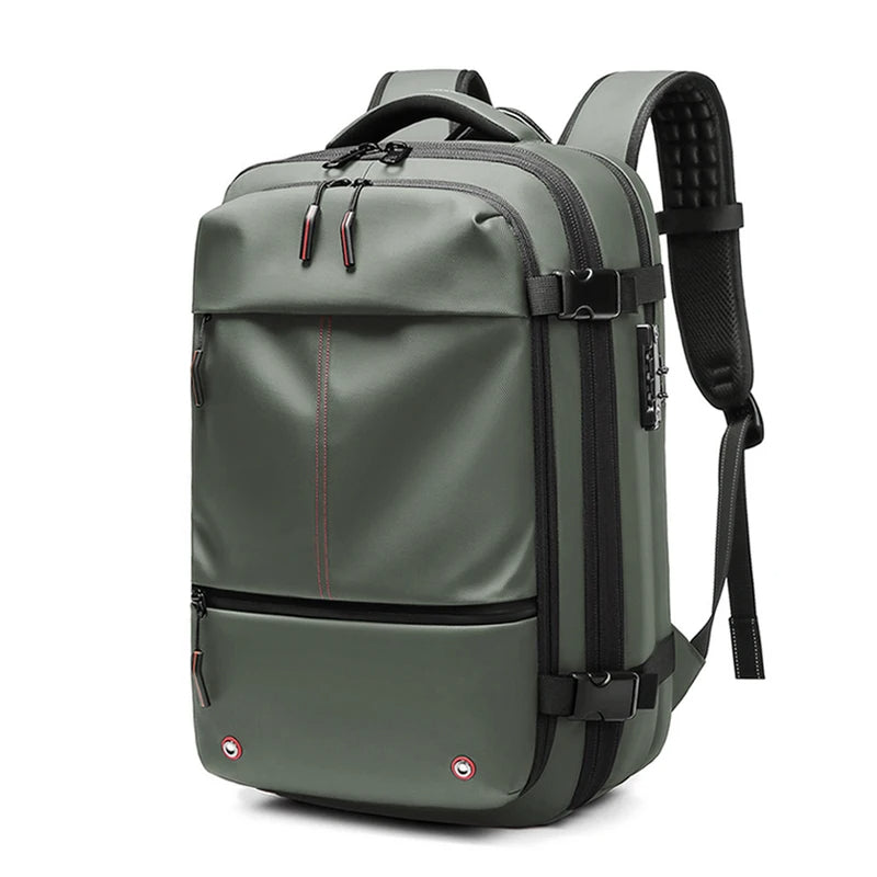 Water Resistant TSA Lock Ready Vacuum Compression Travel Backpack