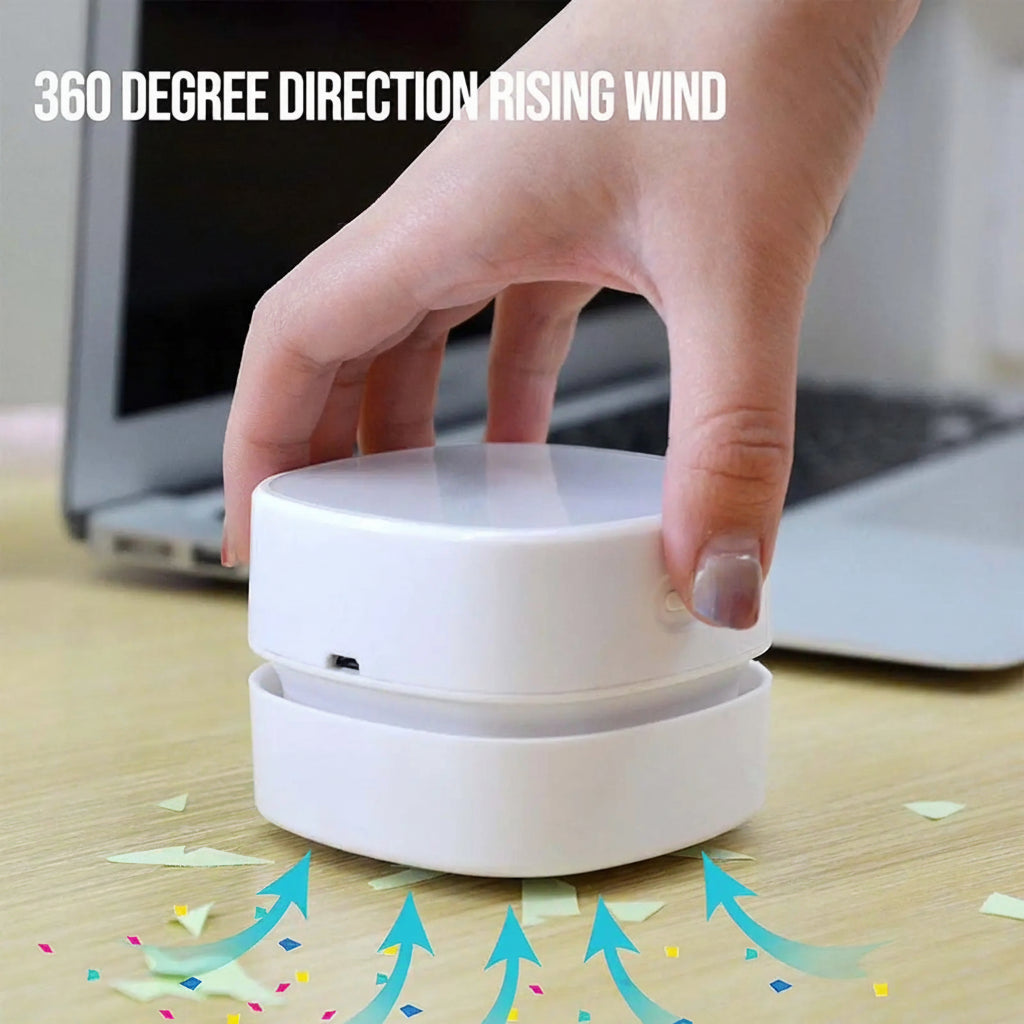 360° Rotating Mini Vacuum Cleaner For Table With Powerful Suction