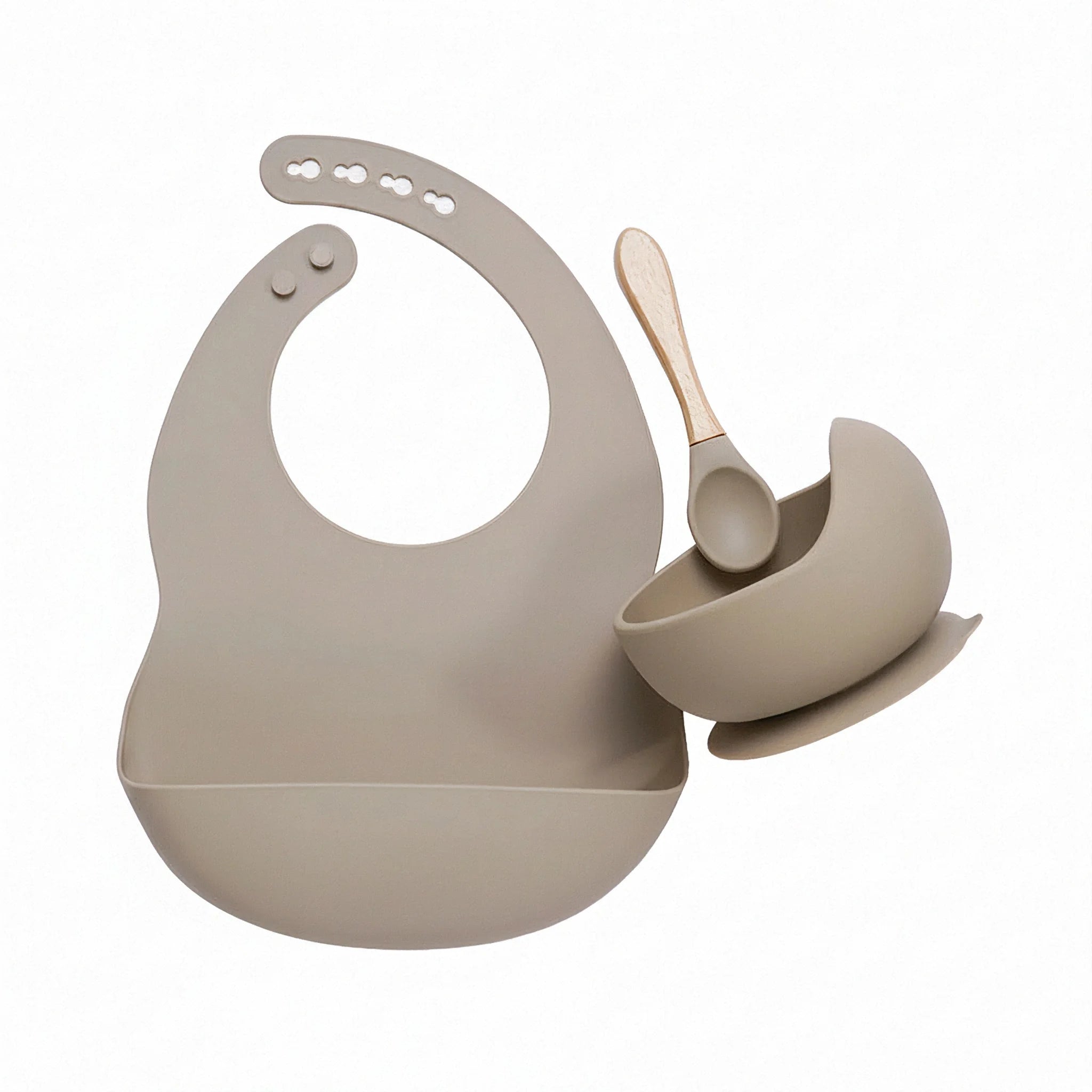 3 Piece Silicone Baby Feeding Set For Mess Free Mealtime