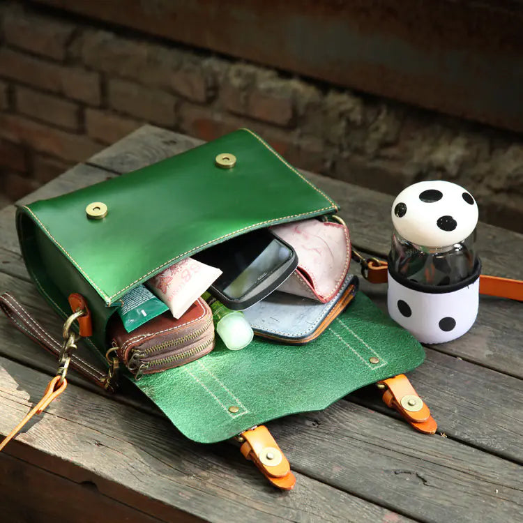 Handcrafted Vintage Leather Crossbody Bag