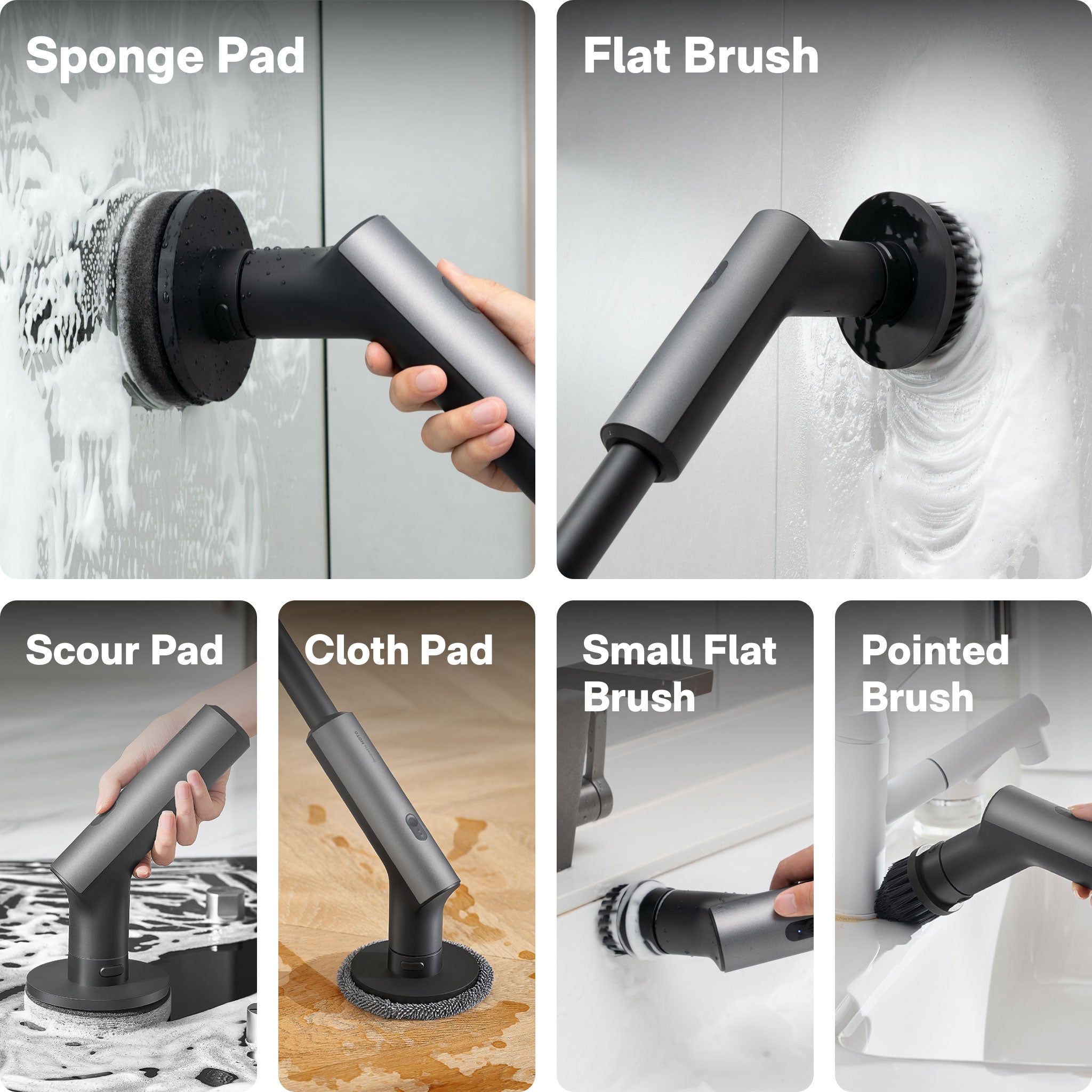 HOTO Electric Spin Scrubber For Kitchen & Bathroom