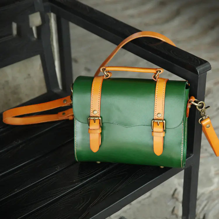 Handcrafted Vintage Leather Crossbody Bag