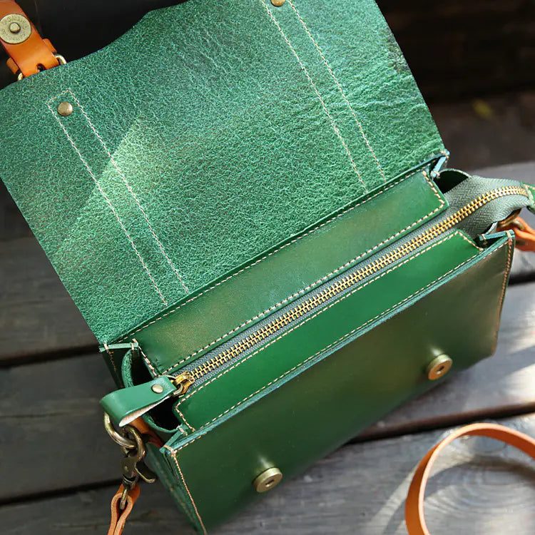 Handcrafted Vintage Leather Crossbody Bag