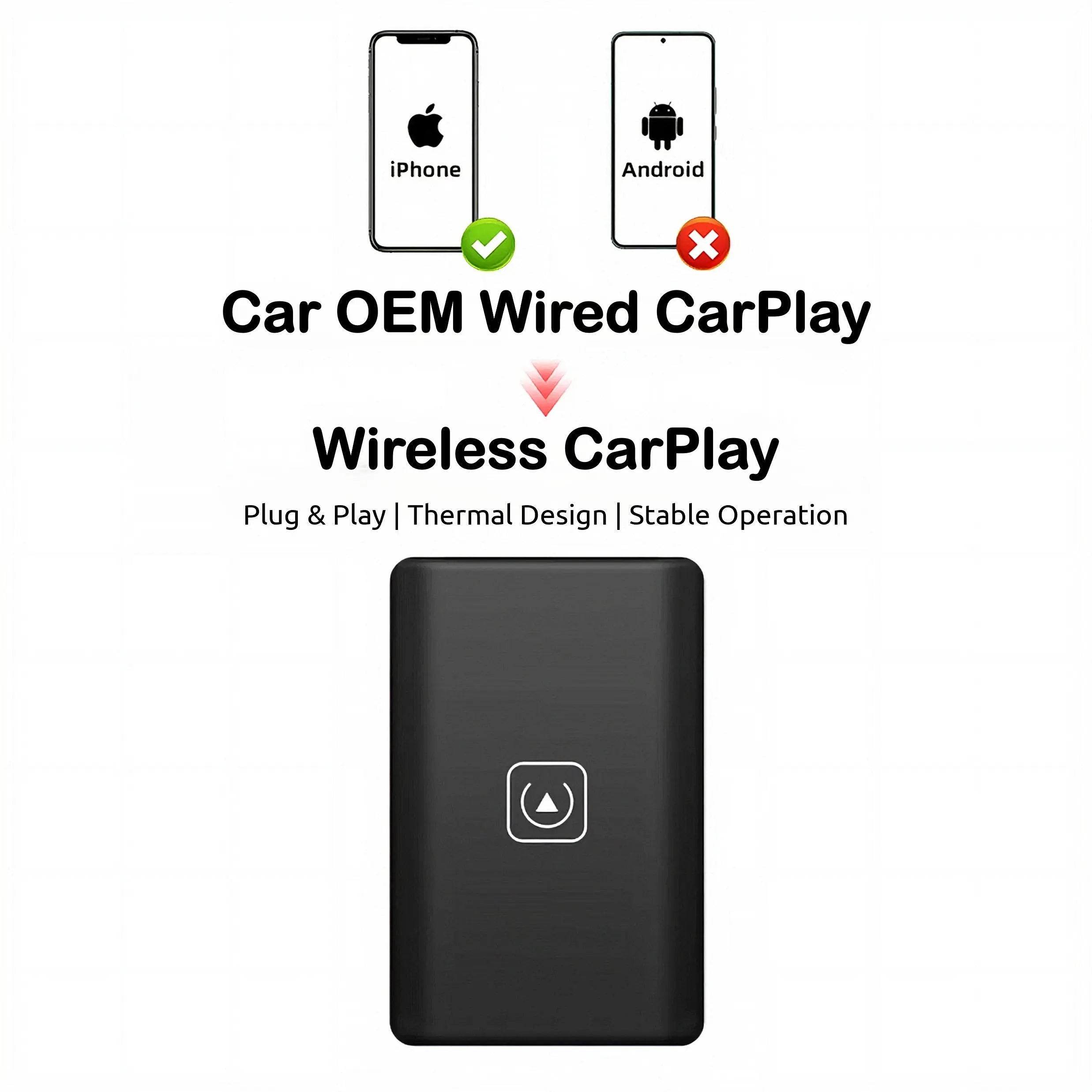Wireless Apple CarPlay Adapter For Cable Free Driving Experience