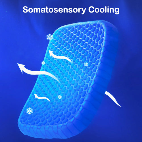 Breathable Gel Seat Cushion With Cooling Comfort And Pressure Relief