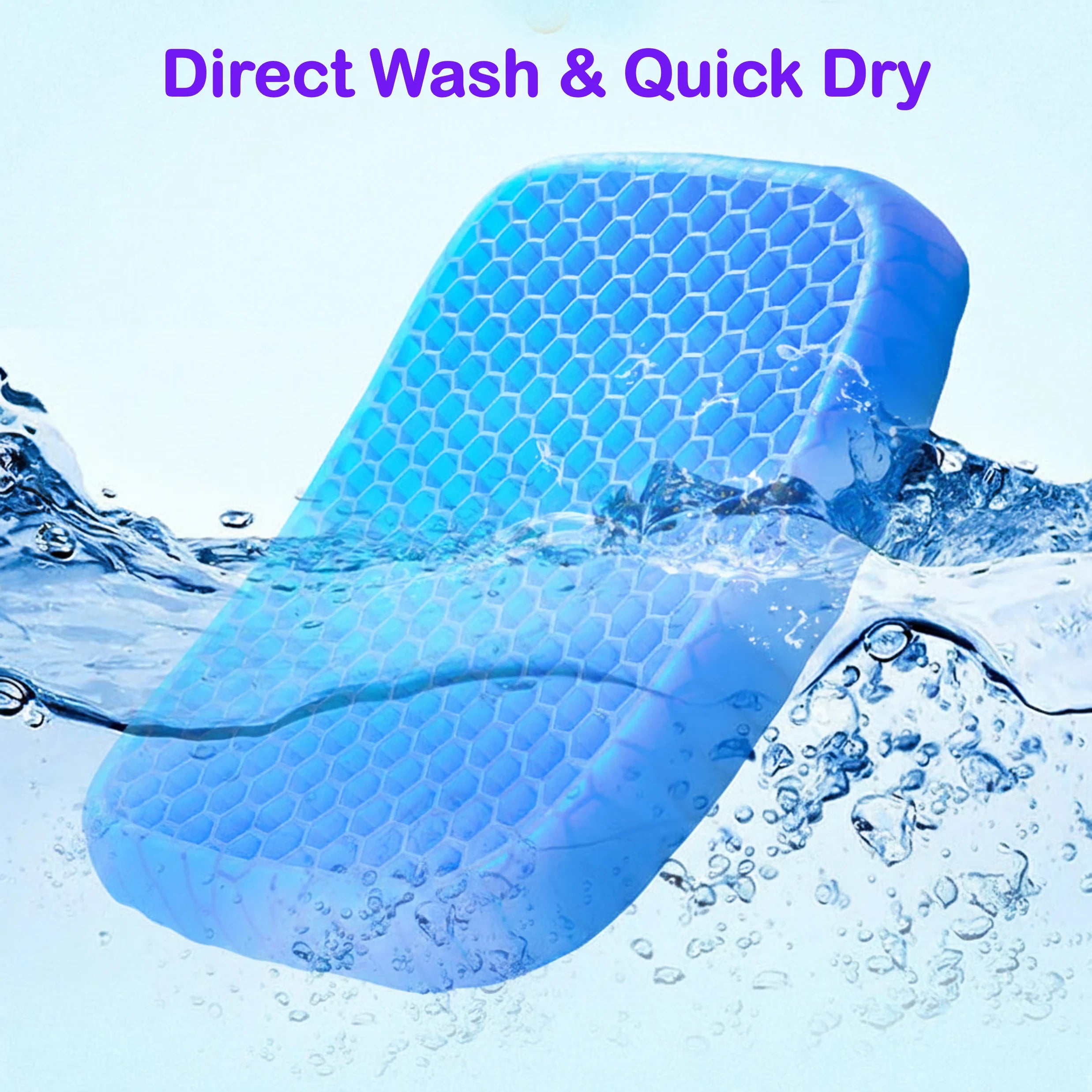 Breathable Gel Seat Cushion With Cooling Comfort And Pressure Relief