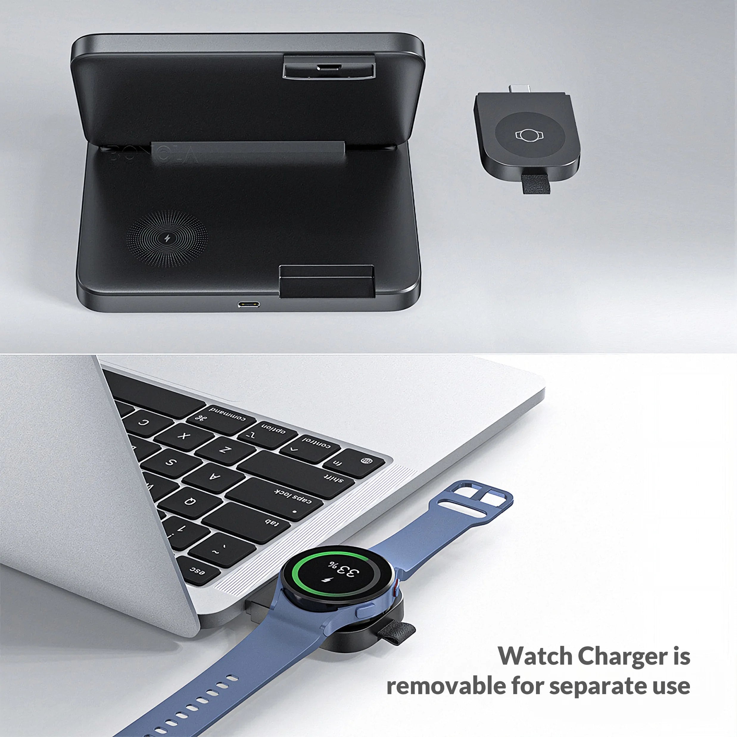 3 In 1 Foldable Wireless Charging Station For Samsung Galaxy