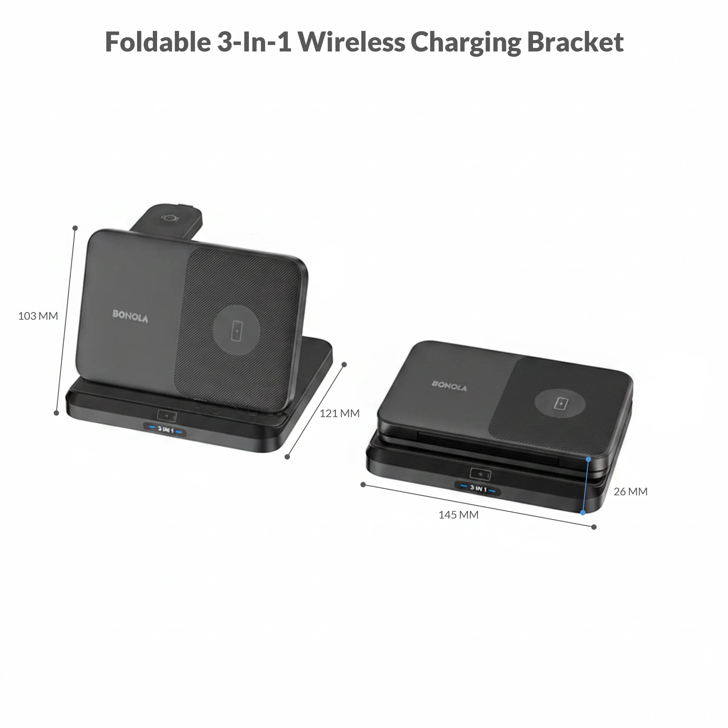 3 In 1 Foldable Wireless Charging Station For Samsung Galaxy