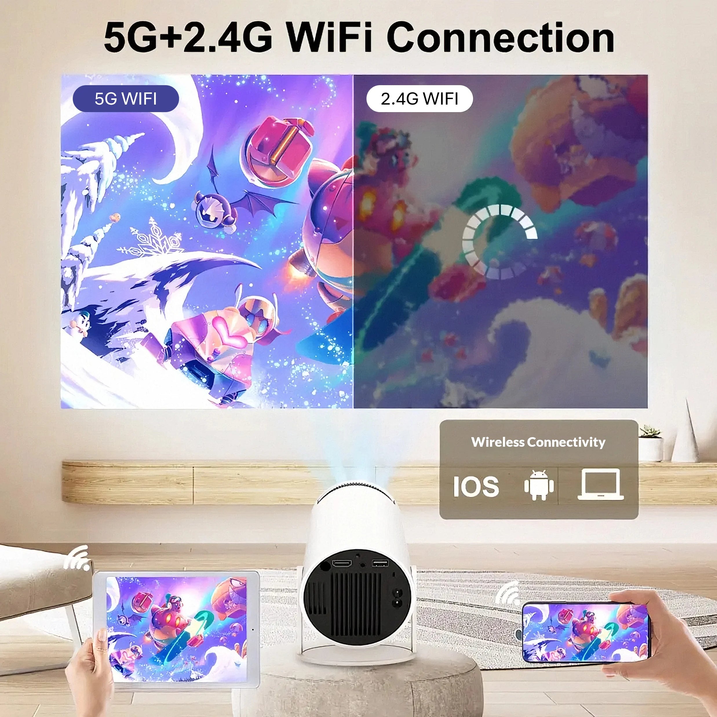 HY300 Mini Cinema Device With HD Display And Smart Features