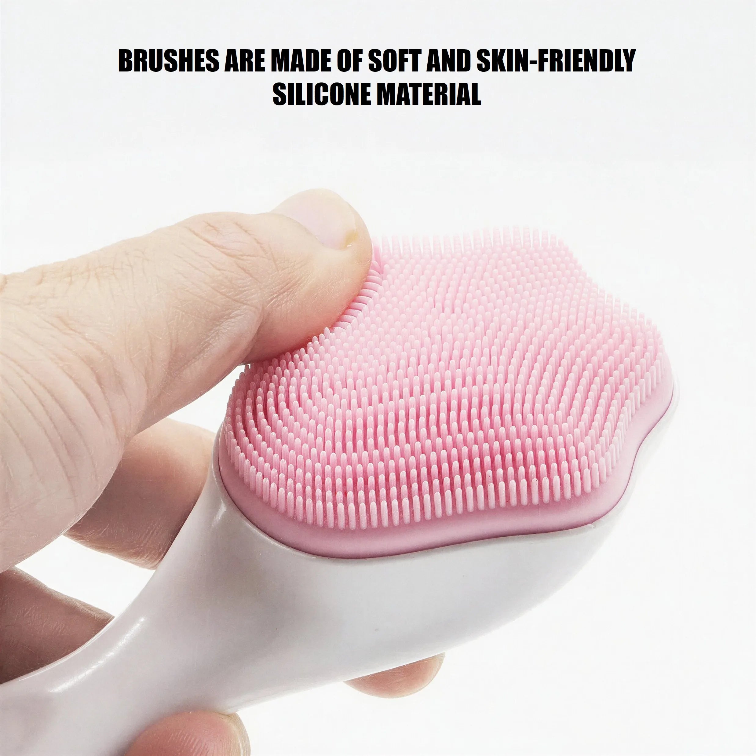 Handheld Silicone Face Scrubber Brush For Gentle Deep Cleansing