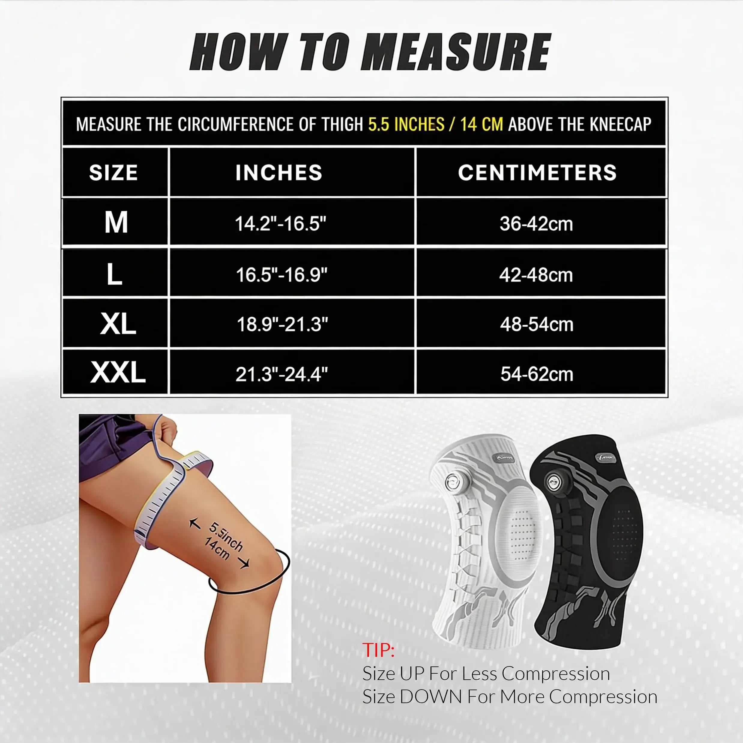 Flexible Knee Brace With Patella Support And Stabilizer Fit