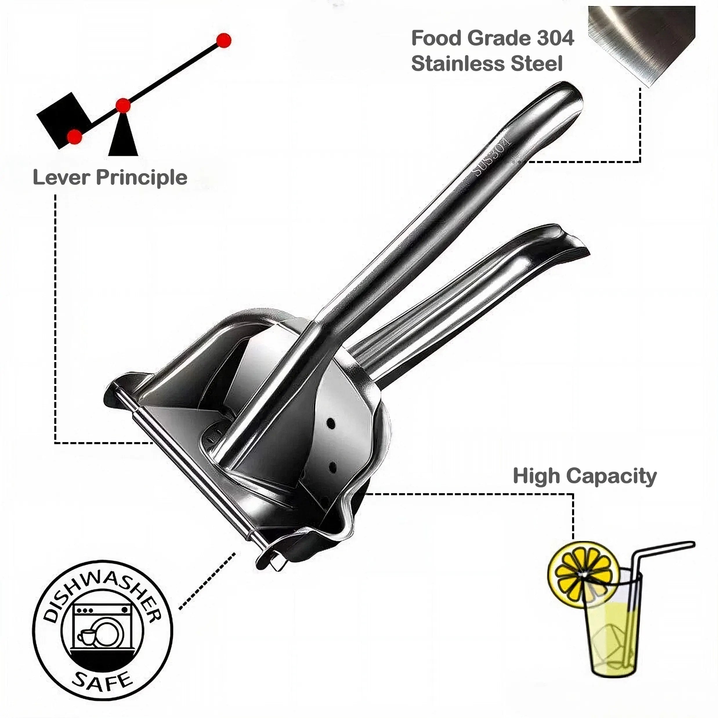 Kitchen Essential Manual Citrus Squeezer For Fresh Juice Extraction