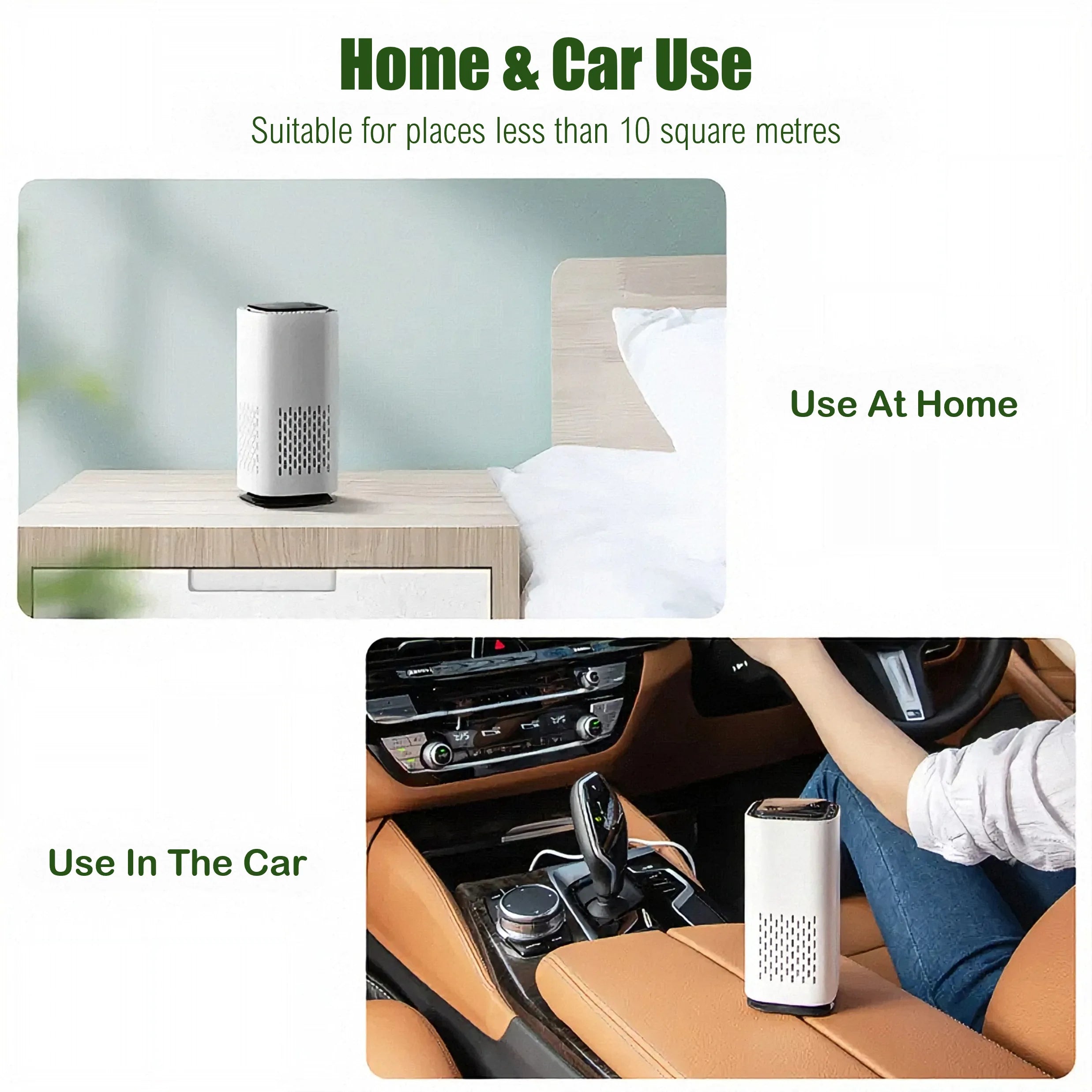 Xiaomi Mini Air Purifier For Car & Home With Negative Ion Air Cleaning