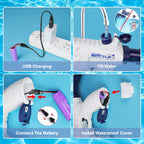 New Rechargeable Electric Water Gun Automatic Squirt Rifle Toy Gun