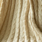 Handloomed Peruvian Pima Cotton & Undyed Ivory Alpaca Throw Blanket