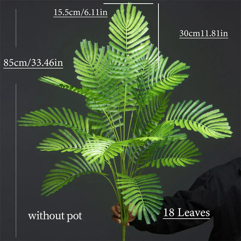 Dlight Decor 88 Cm Tropical Palm Fern Branch With Real Touch Leaves