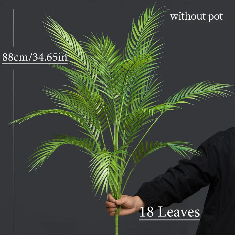Dlight Decor 88 Cm Tropical Palm Fern Branch With Real Touch Leaves