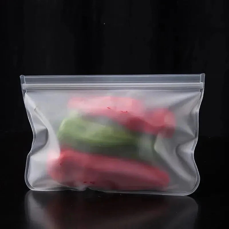 Reusable Silicone Food Storage Bags – Leakproof Zip Containers