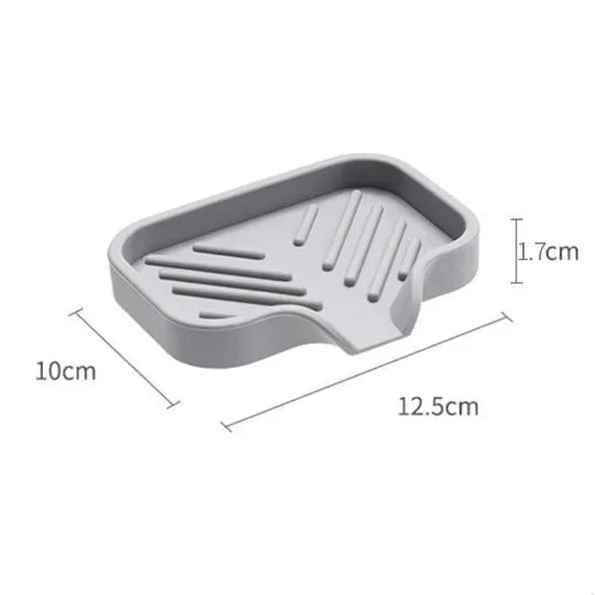 Multifunctional Silicone Sink Tray with Drain – Organizer for Kitchen & Bathroom