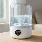 Humidifier with water inside on a table near a window