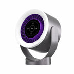 Air purifier with a purple light on a white background