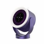 Purple and white electronic device on a white background