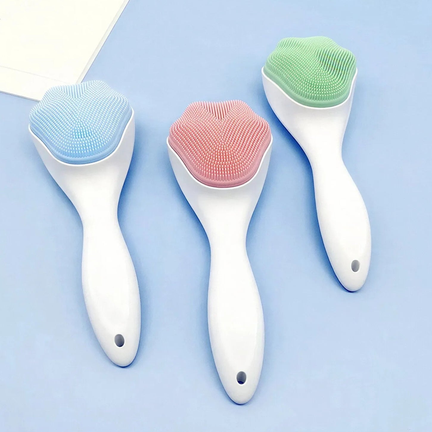 Handheld Silicone Face Scrubber Brush For Gentle Deep Cleansing