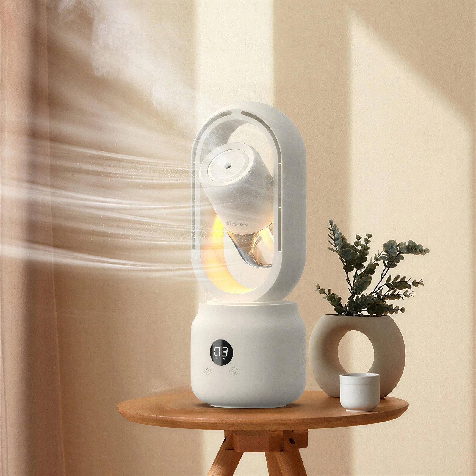 Portable Rechargeable Bladeless Water Cooler With Mist Sprayer