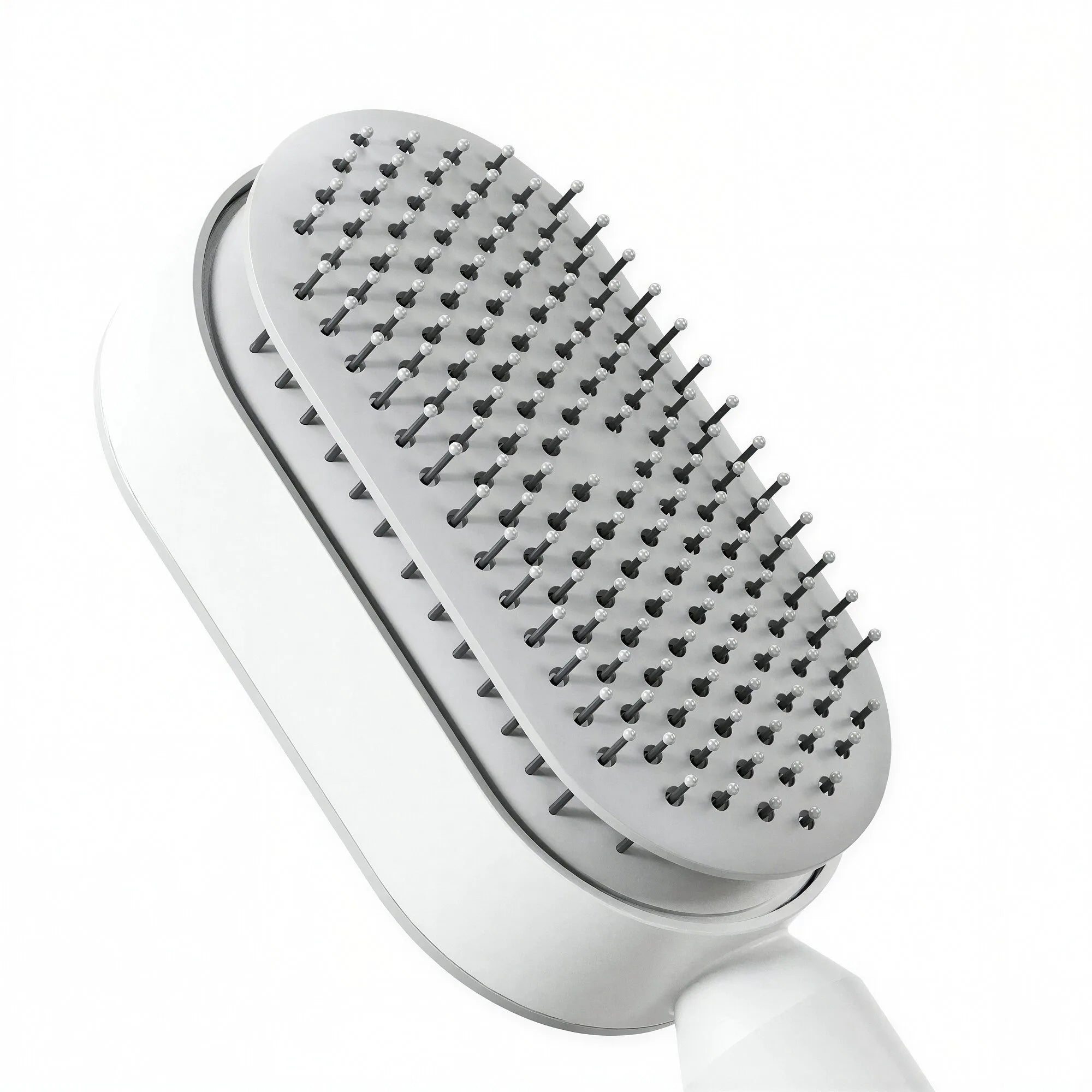 Ergonomic Grip Hairbrush With Quick Clean Base System