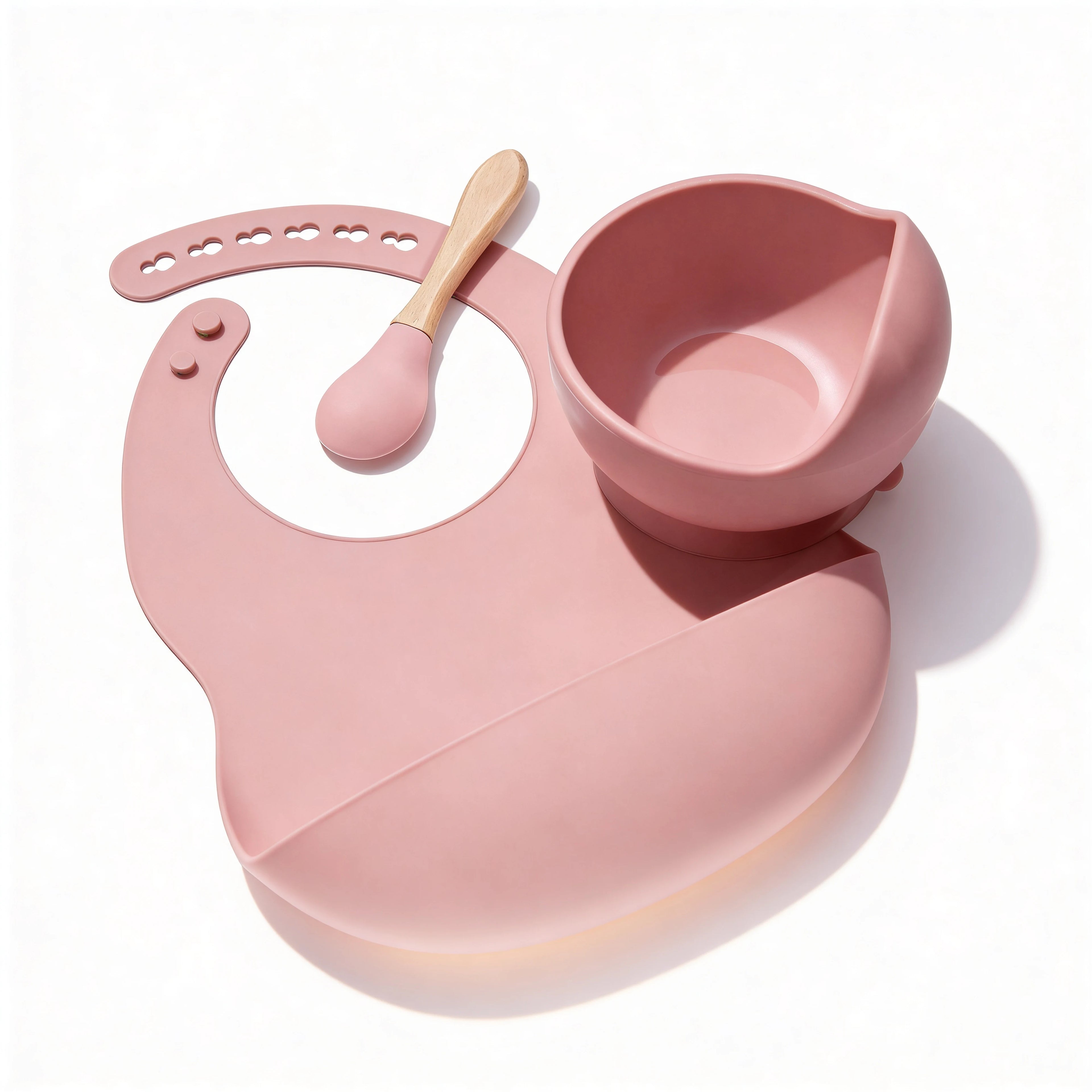 3 Piece Silicone Baby Feeding Set For Mess Free Mealtime