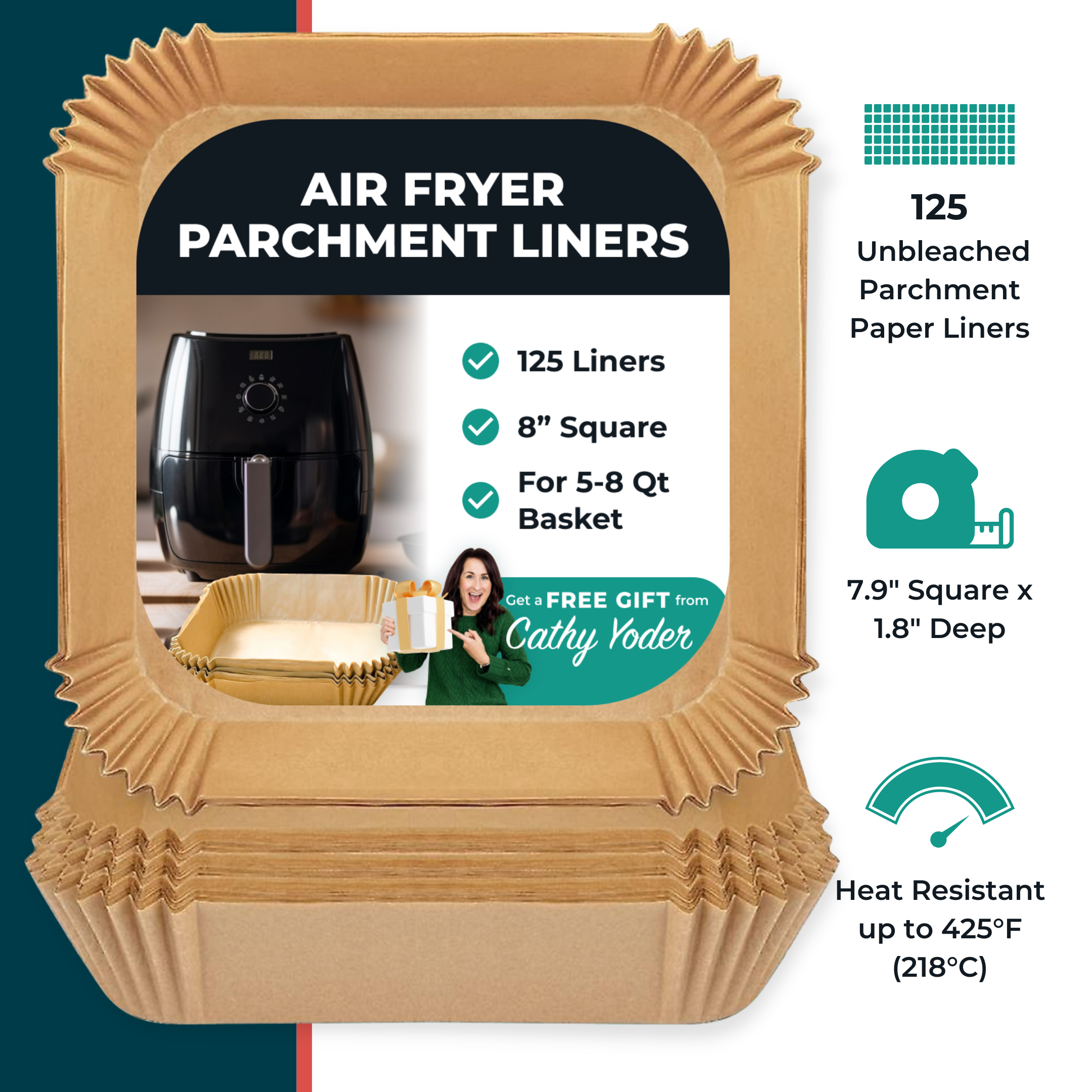 Premium Disposable Air Fryer Paper Liners By Cathy Yoder