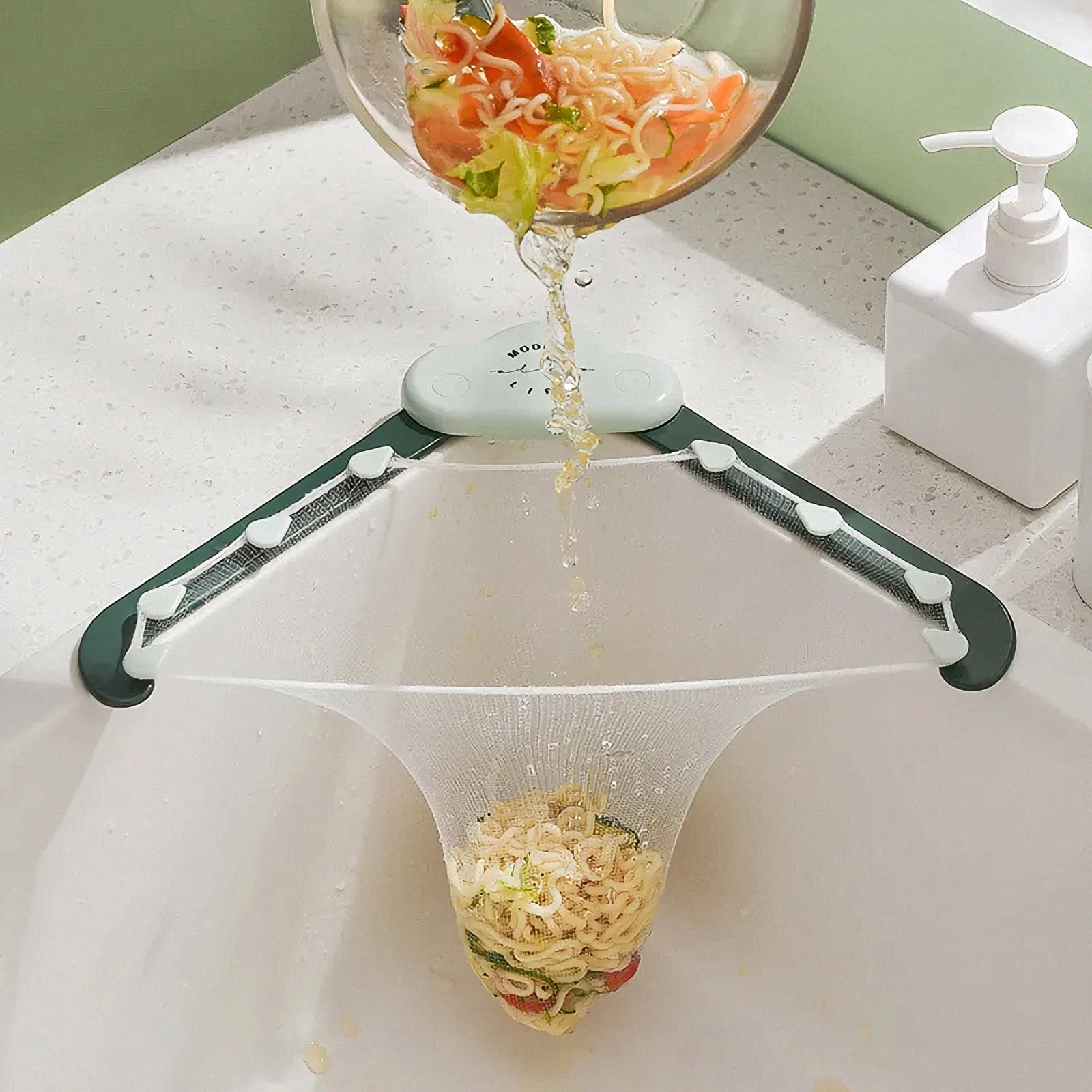 Creative Sink Drain Rack With Disposable Filter For Easy Cleaning